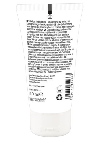 Erotic Massage Gel Sparkling Wine and Strawberry